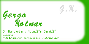 gergo molnar business card